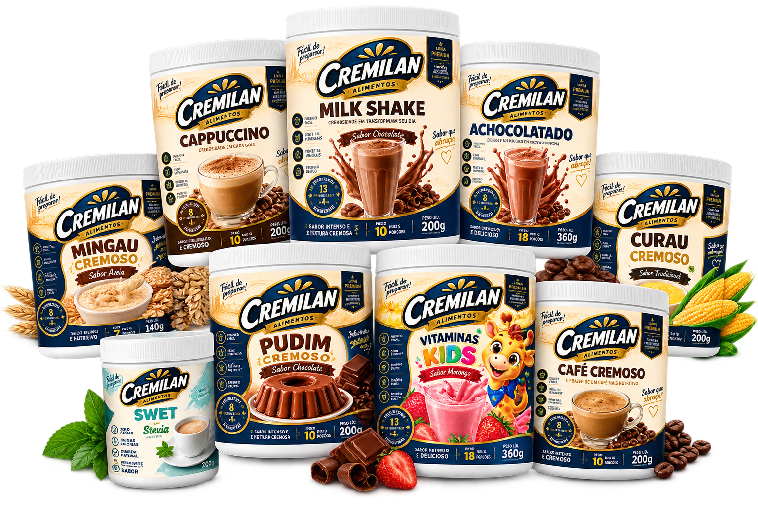 Linha de produtos Cremilan